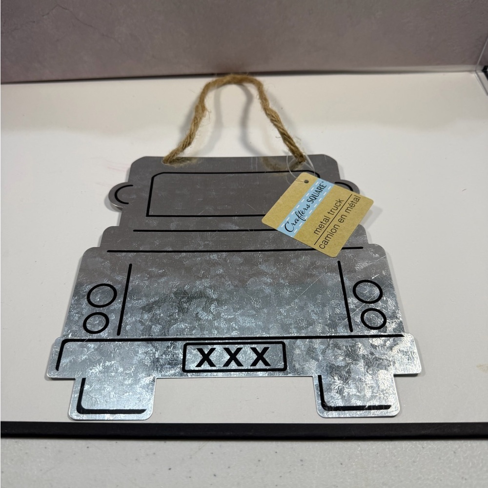 Crafted Metal Truck Wall Decor - Silver